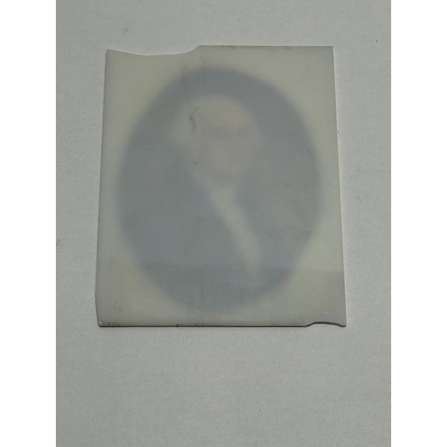 American School Glass Miniature Portrait of George Washington, Mid-19th Century For Sale - Image 4 of 9