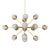 Brass Molecule Chandelier, Oval 17 Light Sputnik Pendant by Schwung For Sale