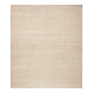 Rug & Kilim’s Modern Textural Oversized Rug With Striae of Beige - 13'9''x16' For Sale