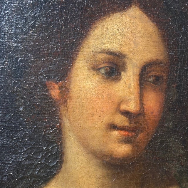 Female Face, 1600s, Oil Painting, Framed For Sale - Image 3 of 12