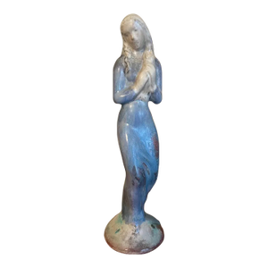Rare Vintage Michael Andersen Denmark Pottery Lady Figurine With Persia Glaze