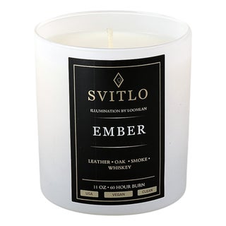 Loomlan Ember - Leather, Oak, Whiskey Candle For Sale