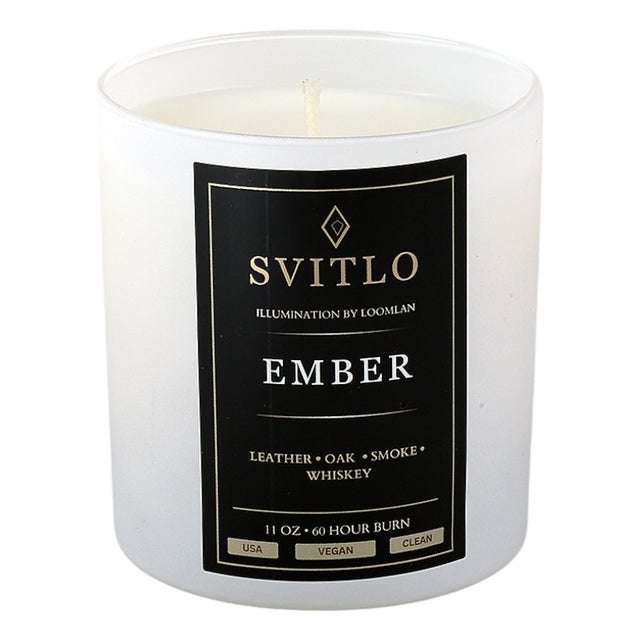 Loomlan Ember - Leather, Oak, Whiskey Candle For Sale