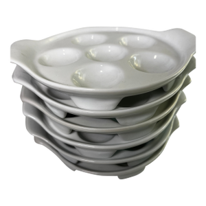 Vintage French Escargot Mushroom Dishes- Set of 6