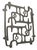 Black Vintage Wall Art Sculpture, 1950s For Sale - Image 8 of 11