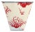 Tole Coral Motif Decoupage Wastebasket For Sale
