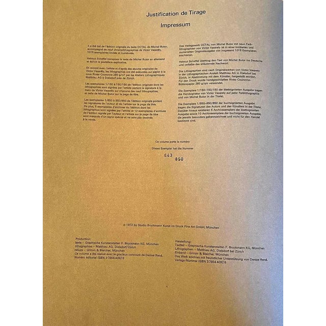 Victor Vasarely Sauzon, 1972 Chromolithograph on Rives-Couronne paper 260 gr Unsigned, unnumbered Extracted from the Octal...