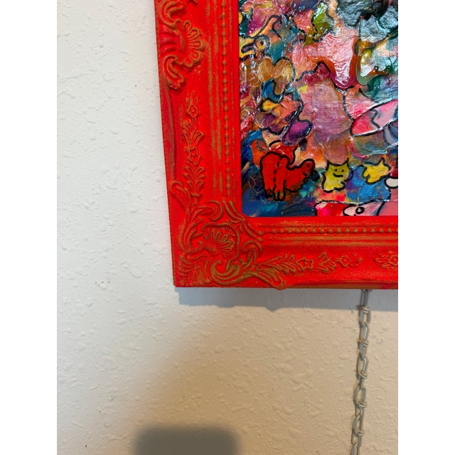 Paint Original Abstract Painting Serg Graff "Kingdom of Pareidolia" Outsider Art Coa For Sale - Image 7 of 13