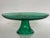 Art Deco emerald green glass cake platter in the Canfield pattern by Anchor Hocking. Display a cake, cupcakes or petit...