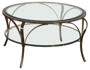 Coffee Table in Glass and Brass, 1950s
