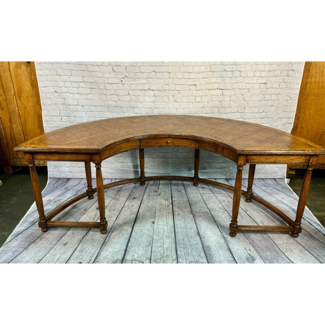 Brown Guy Chaddock Westbourne Collection Demilune Writing Desk For Sale - Image 8 of 12