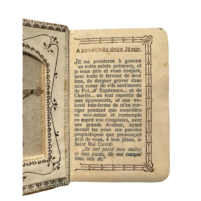 Paper Antique Celluloid French Prayer Book For Sale - Image 7 of 10