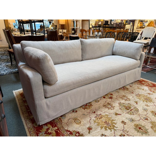 2010s Restoration Hardware Belgian Slipcover Sofa For Sale - Image 5 of 14