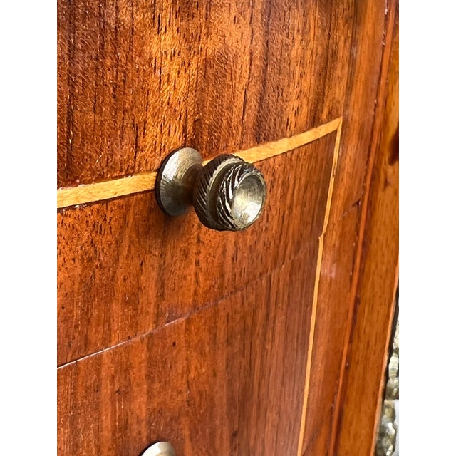 19th Century Bouillotte Louis XVI Style, Kidney Shaped Bronze and Walnut Table, A Pair For Sale - Image 13 of 18