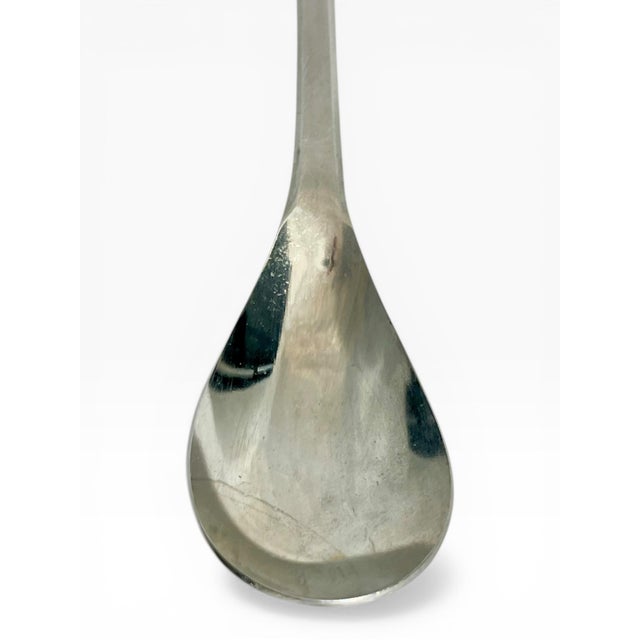 Late 20th Century Vintage Stainless Steel Cocktail Spoons With Ceramic Lemon Finials – Lord & Taylor - Set of 6 For Sale - Image 5 of 13