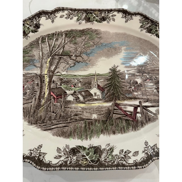 Large 20" x 16" Johnson Brothers "The Friendly Village" Oval Serving PlatterMake a grand statement at your next holiday...