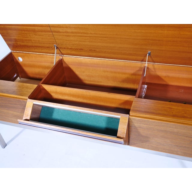 Mid-Century Modern Audio Lowboard Sideboard in Wood and Metal, 1960s For Sale - Image 12 of 14