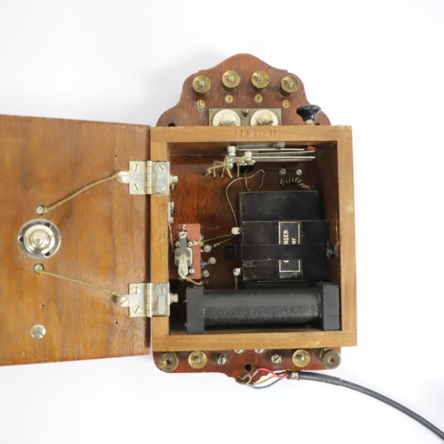 Wall Telephone Switchboard circa 1930 For Sale - Image 9 of 17