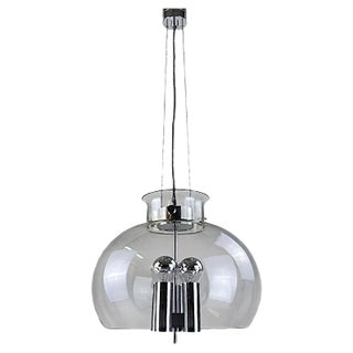 Vintage Glass Ball Pendant Lamp from Limburg For Sale