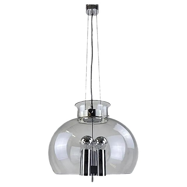Vintage Glass Ball Pendant Lamp from Limburg For Sale