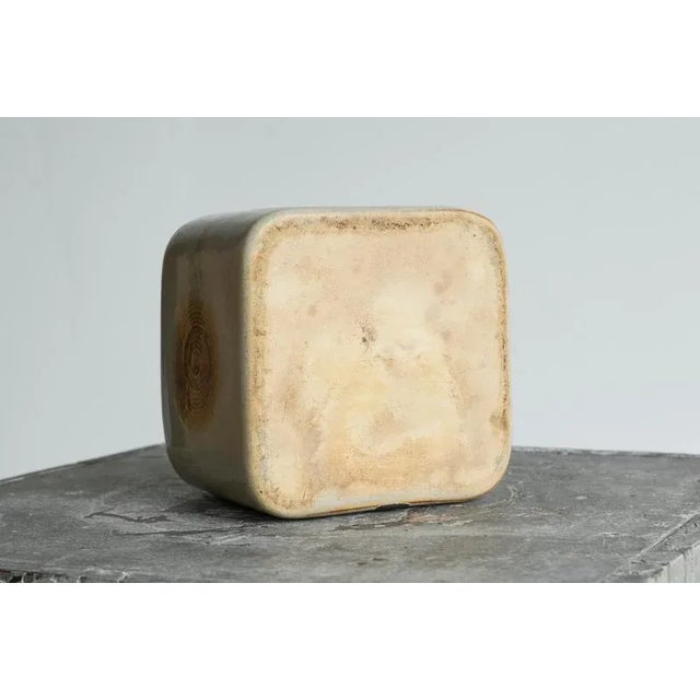 Mid-Century Modern Wood Imprint Studio Pottery Vase, 1940s For Sale - Image 8 of 9