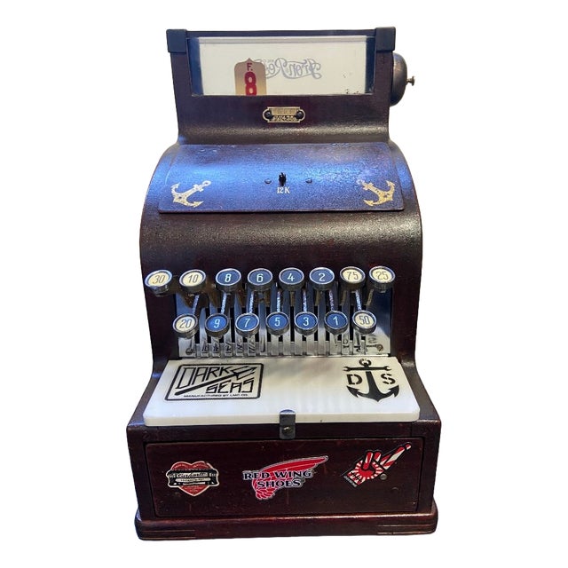 Vintage German Mechanical Cash Register, 1920s For Sale