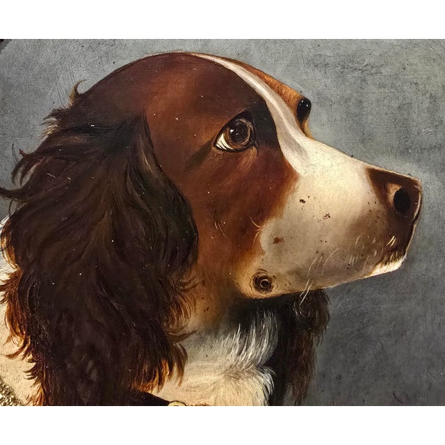 Late Victorian English Spaniel Portrait – 19th Century Oil Painting For Sale - Image 4 of 8