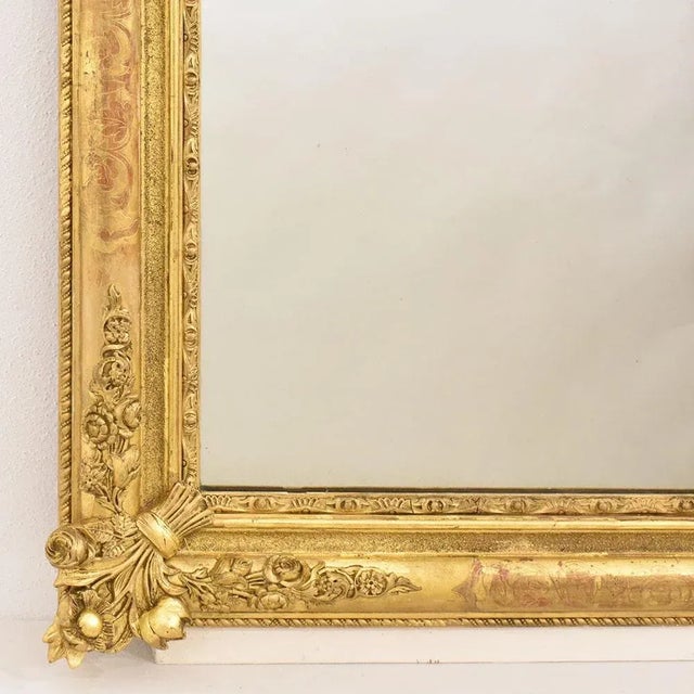 Antique Gold Leaf Mirror, 1840 For Sale - Image 6 of 11