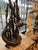 Bronzed Metal Swimming Otters in Kelp Garden Fountain Sculpture For Sale - Image 3 of 16