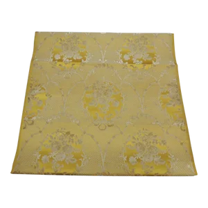 Antique French Gold Silk Velvet Textile Fragment