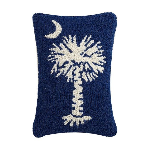 Contemporary South Carolina Hook Pillow, 8" x 12" For Sale - Image 3 of 3