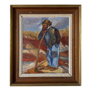 1990’s Vintage Lynden - Man Impressionist Oil on Canvas Painting, Framed