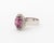 Purple Gemstone, Diamond, and 10k White Gold Cocktail Ring For Sale In New York - Image 6 of 8