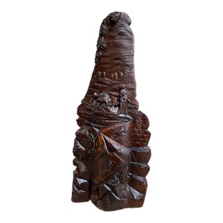 Antique French Carved Wood Wall Sculpture the Gleaners by Jean Francois Millet For Sale