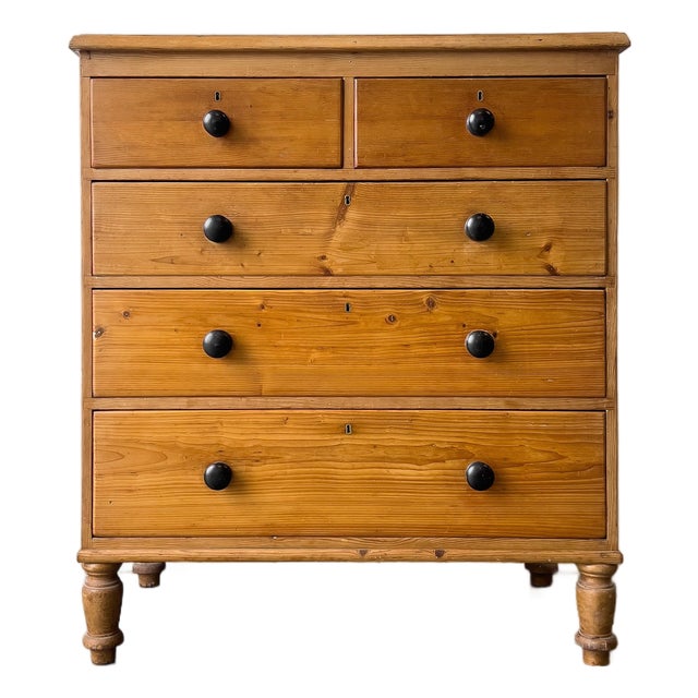Antique 18th Century English Pine Georgian Chest of Drawers For Sale