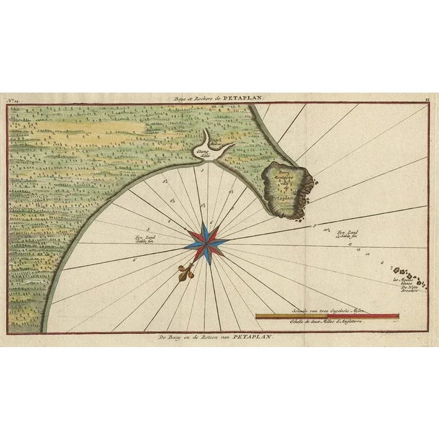 Antique map titled 'Baye et Rochers de Petaplan (\.) - De Baay en de Rotsen van Petaplan (\.)'. Original antique map of...