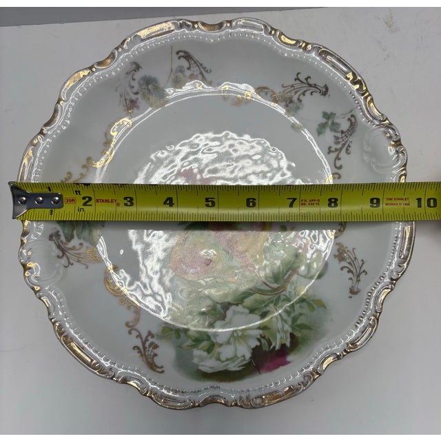 Antique Rosenthal Bavaria Cabinet Plate, Hand Painted Pears, Gilt Scroll Rim, C. 1900 German Porcelain For Sale In Indianapolis - Image 6 of 6