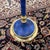 Blue Italian Pr. Gilt Floor Lamp with Ropes For Sale - Image 8 of 9