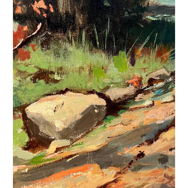 L. Berthet, Autumn Park, Oil on Canvas For Sale - Image 4 of 17