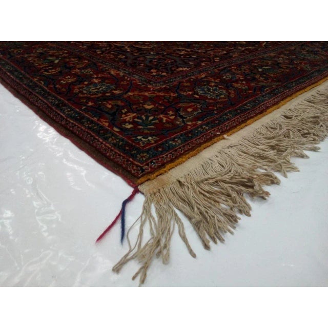 Textile 1920s Antique Persian Mohtasham Kashan Rug - 4′5″ × 7′ For Sale - Image 7 of 8