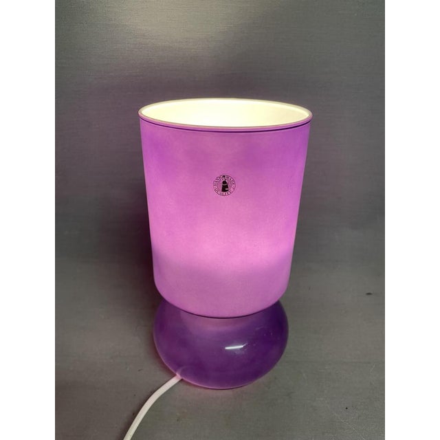 Ikea Purple Glass Table Lamp from Ikea, 2000s For Sale - Image 4 of 7