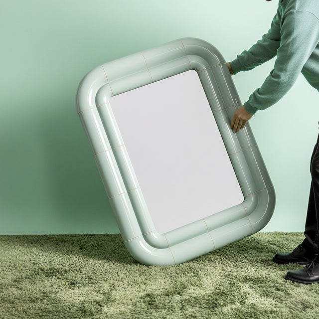 Not Yet Made - Made To Order Portalito Mirror in Pastel Mint by Tilecito For Sale - Image 5 of 8