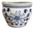 Vintage Blue & White Chinoiserie Orchid Pot/ Cache Pot / Jardiniere / Planter For Sale