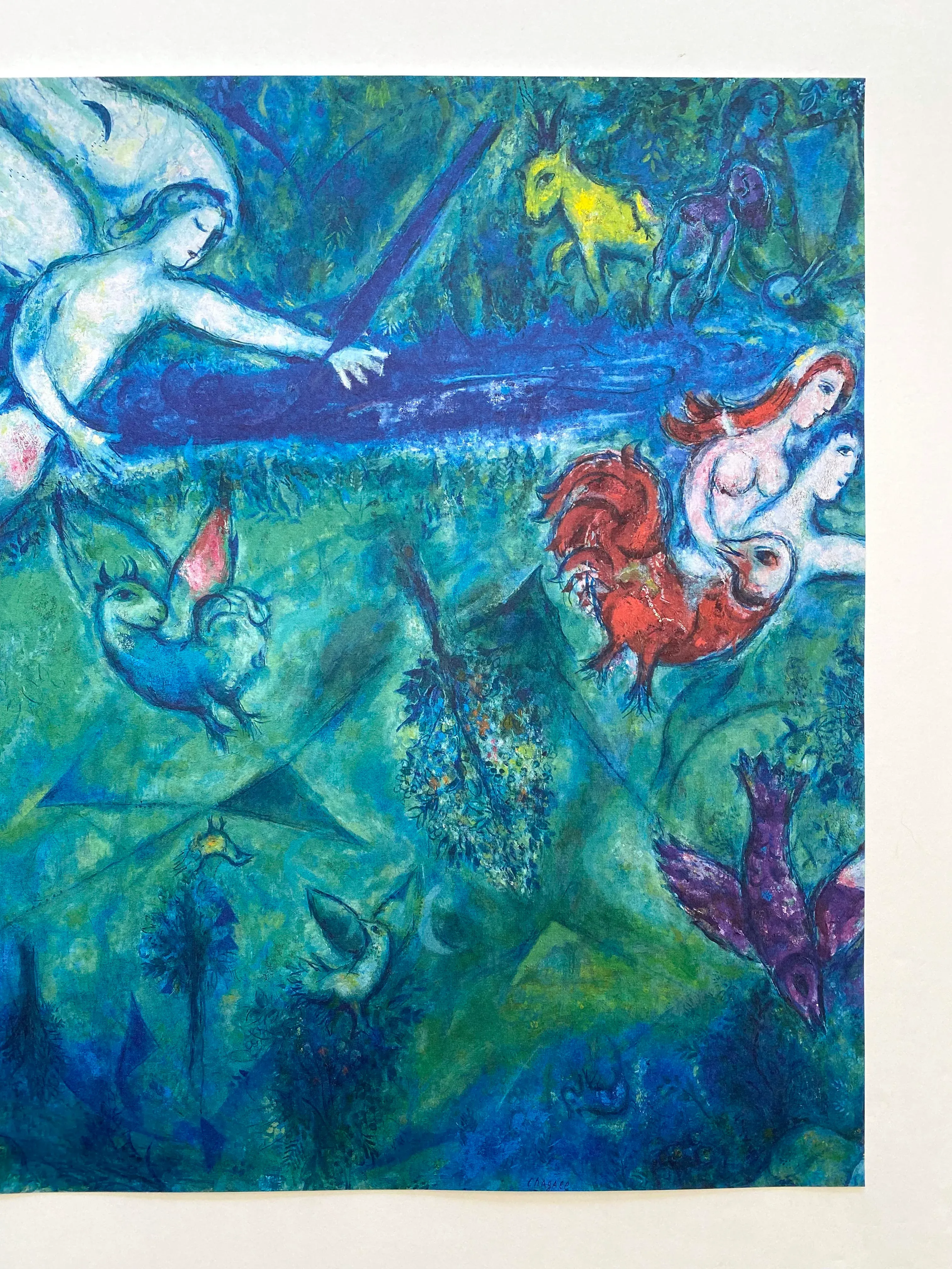 Marc Chagall Expressionist Offset Lithograph Print French Museum