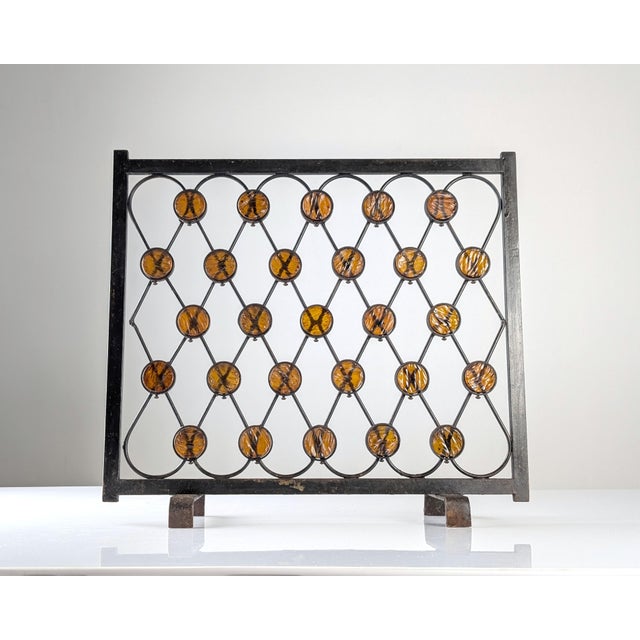 Mid-Century Wrought Iron Fire Pitcher with Orange Acrylic, 1960s For Sale - Image 9 of 10