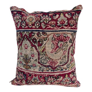 Pillow Upholstered With Antique Rug For Sale