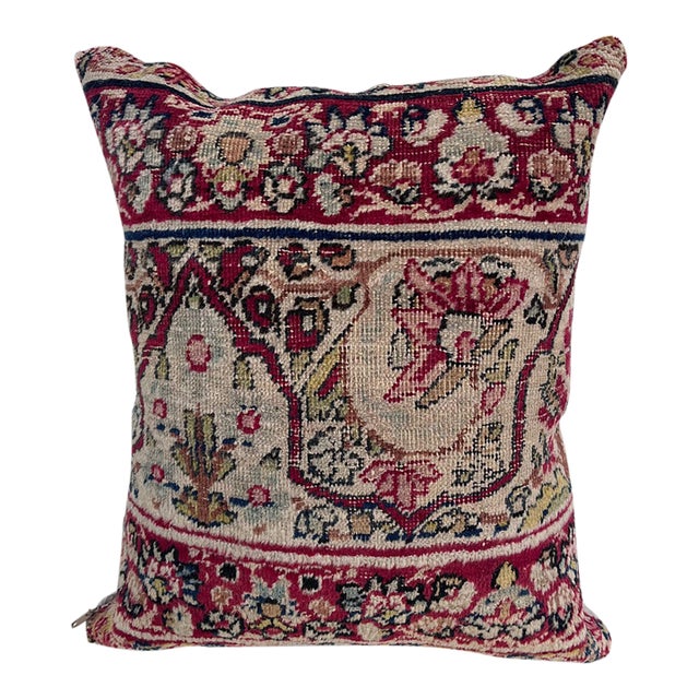 Pillow Upholstered With Antique Rug For Sale