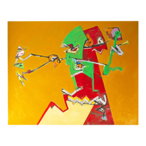 Abstract Acrylic on Paper Painting by James L. Bruch