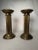 Mid 20th Century Hollywood Regency Column Brass Pillar Candle Holders, a Pair For Sale - Image 5 of 12