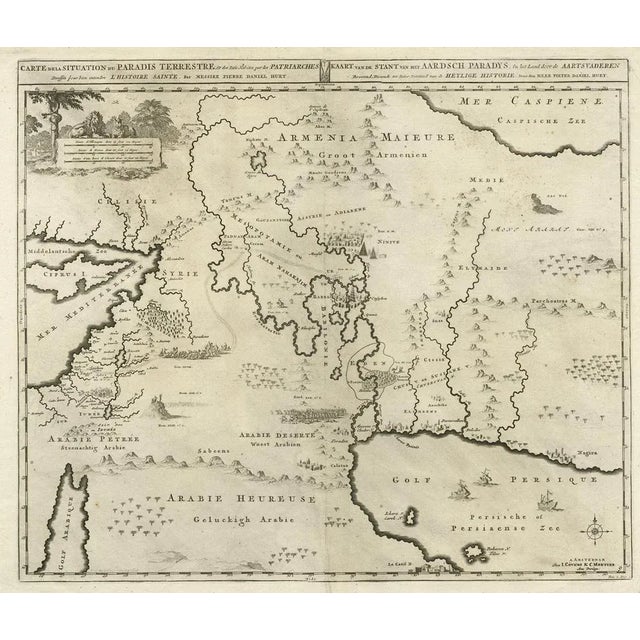 Biblical Map of the Region from the Mediterranean Through the Persian Gulf, 1720 For Sale - Image 3 of 5